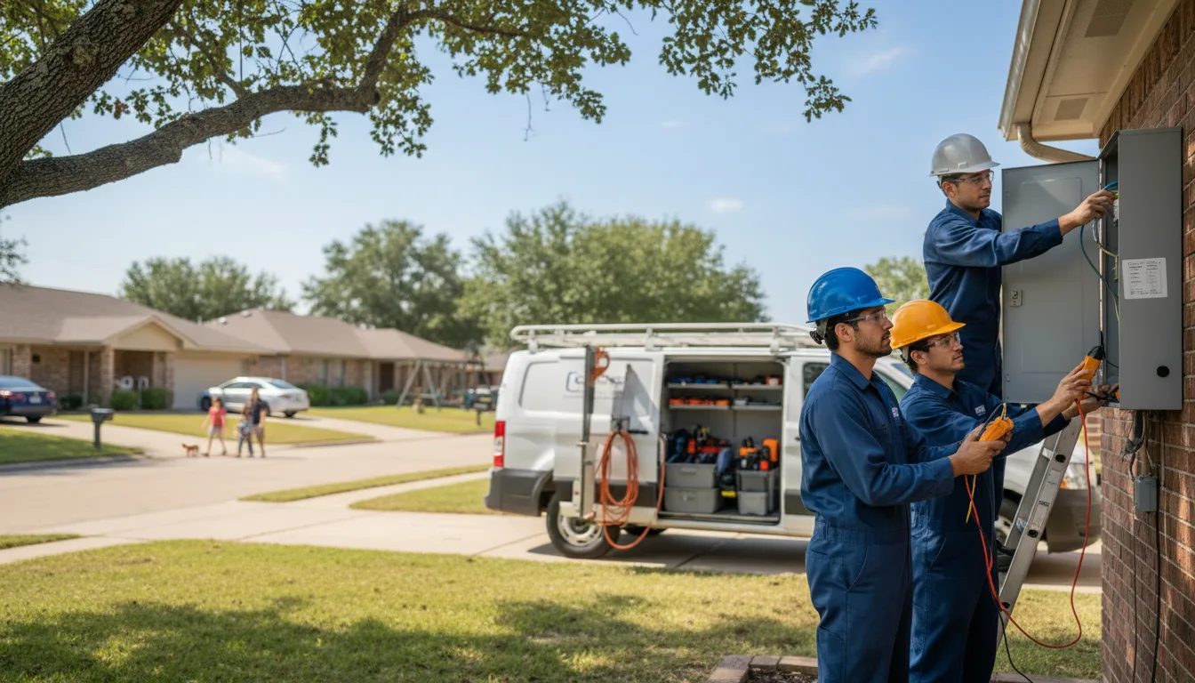Certified electrician providing emergency electrical services in Schulter, OK